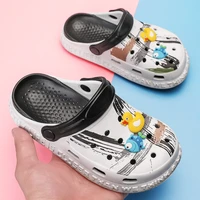 cartoon child slippers summer beach mules kids indoor slide slippers girls boys holes sandal soft sole slipper for 7 12 years
