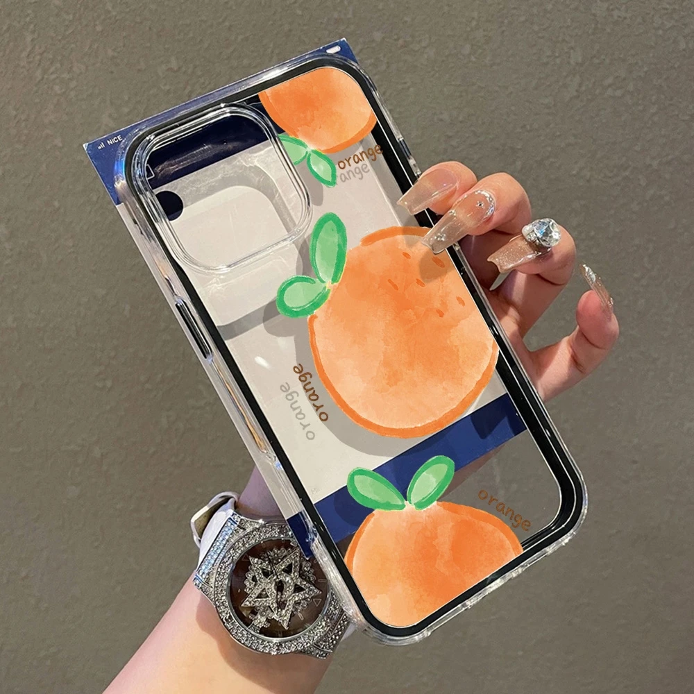 Фото Прозрачный чехол с рисунком фруктов и апельсинов, конфетных цветов, для Samsung S26 Ultra S25 S23 S24 S22 Plus A57 A37 A55 A54 A36 A35 A17, мягкий чехол №5