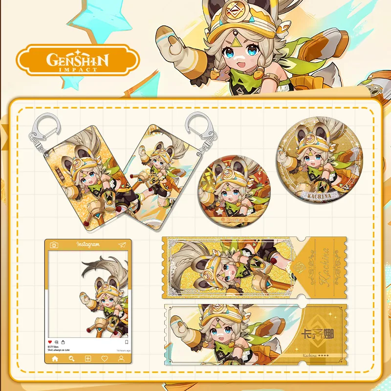 Kachina Nanatzcayan аниме брелок yuan shen мужской для женщин модный принт фигурка акриловый