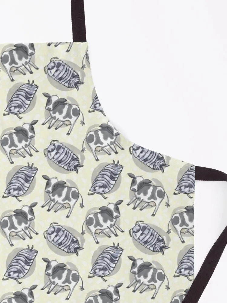 Молочная корова Isopods-Желтый Фартук профессиональная кухня Милая