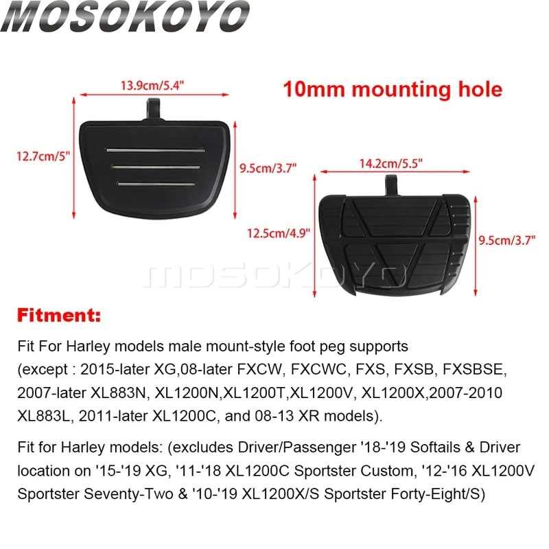 10 мм крепление для ног мотоцикла пассажирского водителя Подножка Harley Softail Dyna Street