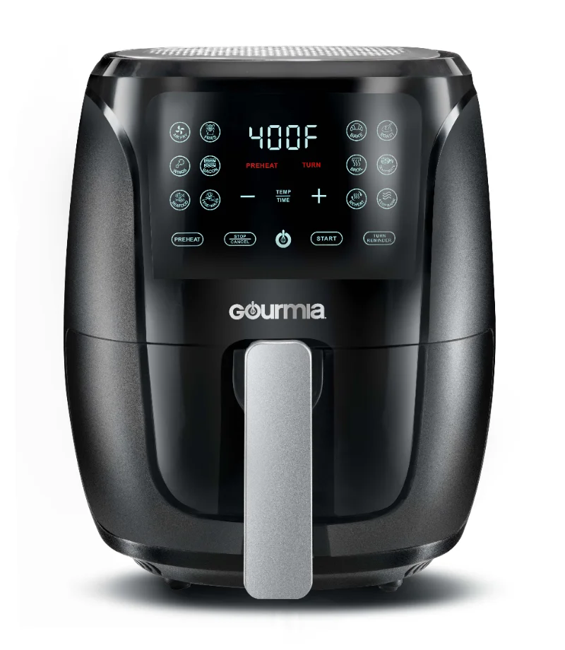 Gourmia 4 Qt Digital Air Fryer with Guided Cooking, Black GAF486