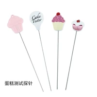 6 pcs convenient cake tester baking skewer cupcake muffin testing cooking bread probe stainless steel and plastic baking tool