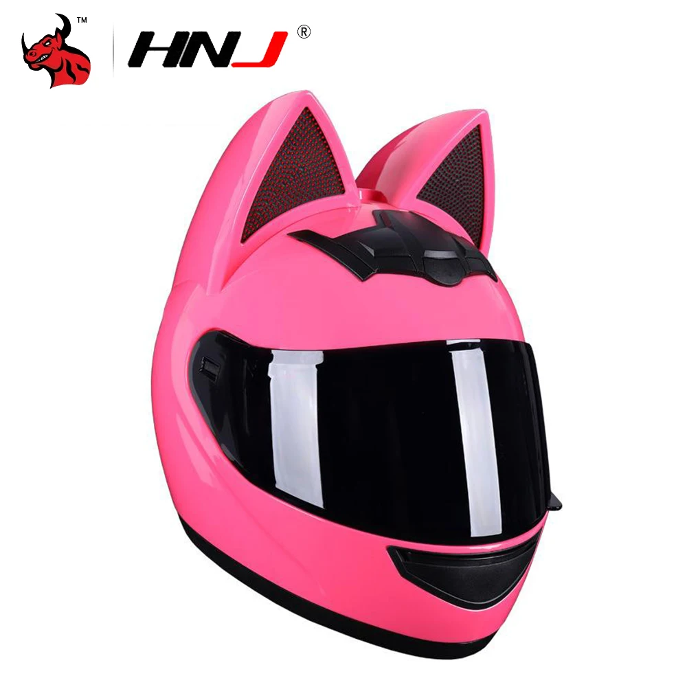 

Women Motorcycle Helmet Cute Cat Ears Girlfriend Gift DOT Approved Winter Riding Motorcycle Outdoor Riding Higher Quality