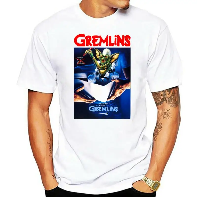 

Футболка Gremlins, винтажная ретро-футболка с имитацией культовой фильмы, подарок на день рождения Gizmo 1980-е годов, футболка