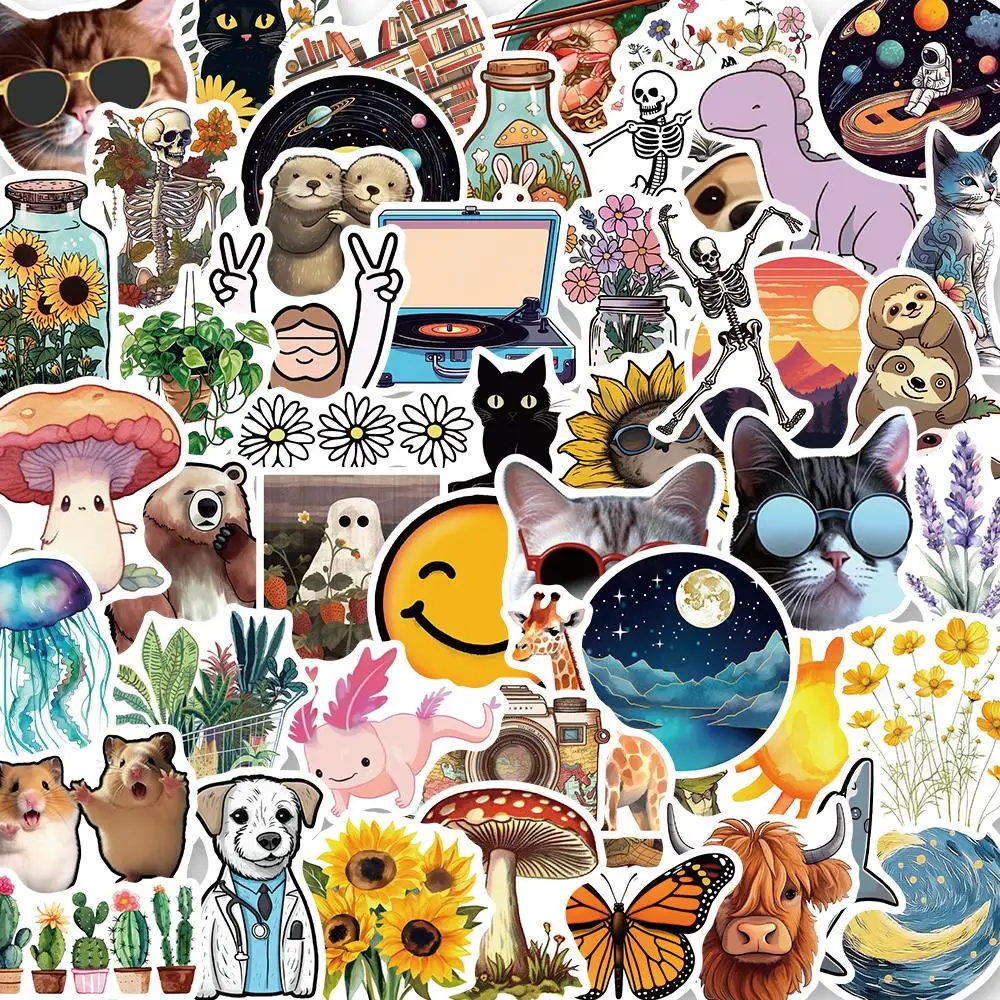 

10/50pcs Cross-border cartoon dog sticker decoration PVC cartoon sticker notebook cute waterproof graffiti computer DIY