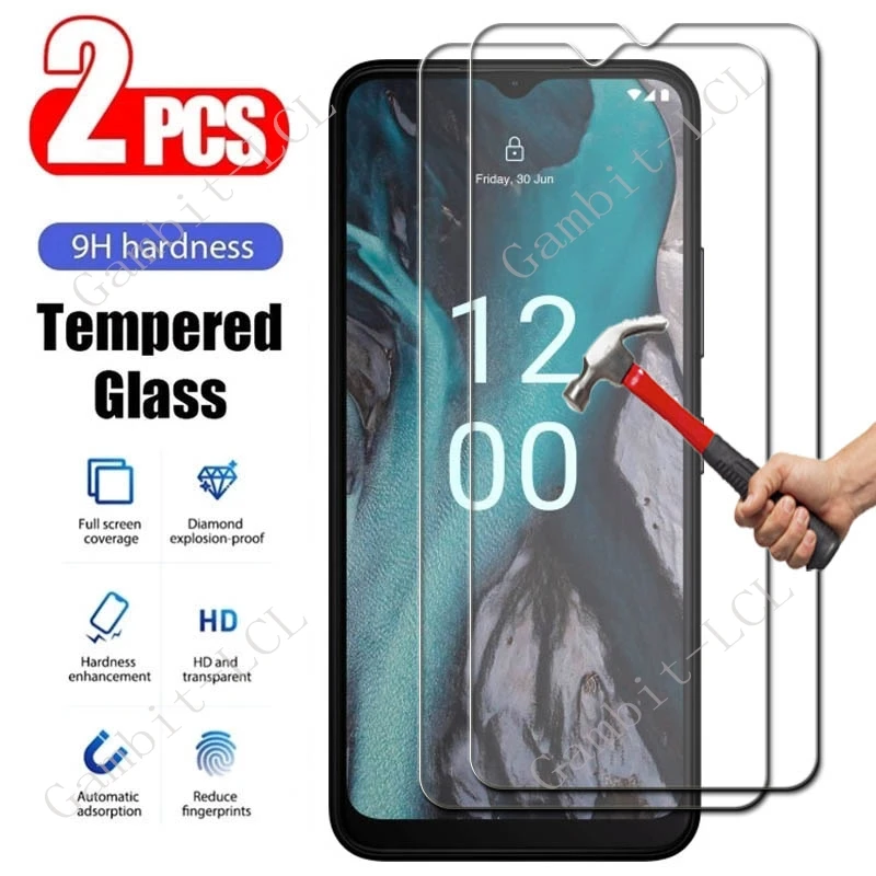 Фото 2 шт. для Nokia C110 C12 Plus Pro C210 C22 C300 C32 G22 G310 5G G42 XR21 C200 C21 C31 G100 Защитная пленка из закаленного стекла №1