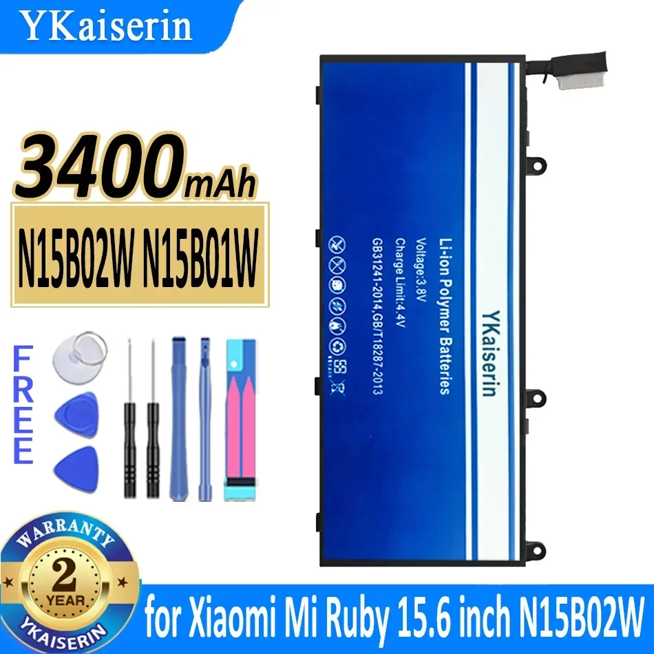 Сменный аккумулятор YKaiserin 3400 мАч N15B01W для Xiaomi Mi Ruby 15 6 дюйма Timi TM1703 TM1802-AD/N/C Notbeook N15B02W
