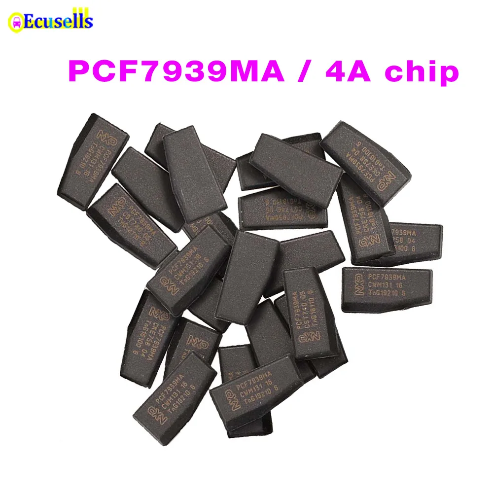 Оригинальный Пустой Автомобильный ключ PCF7939MA (TP39) карбоновый транспондер 4A Hitag AES