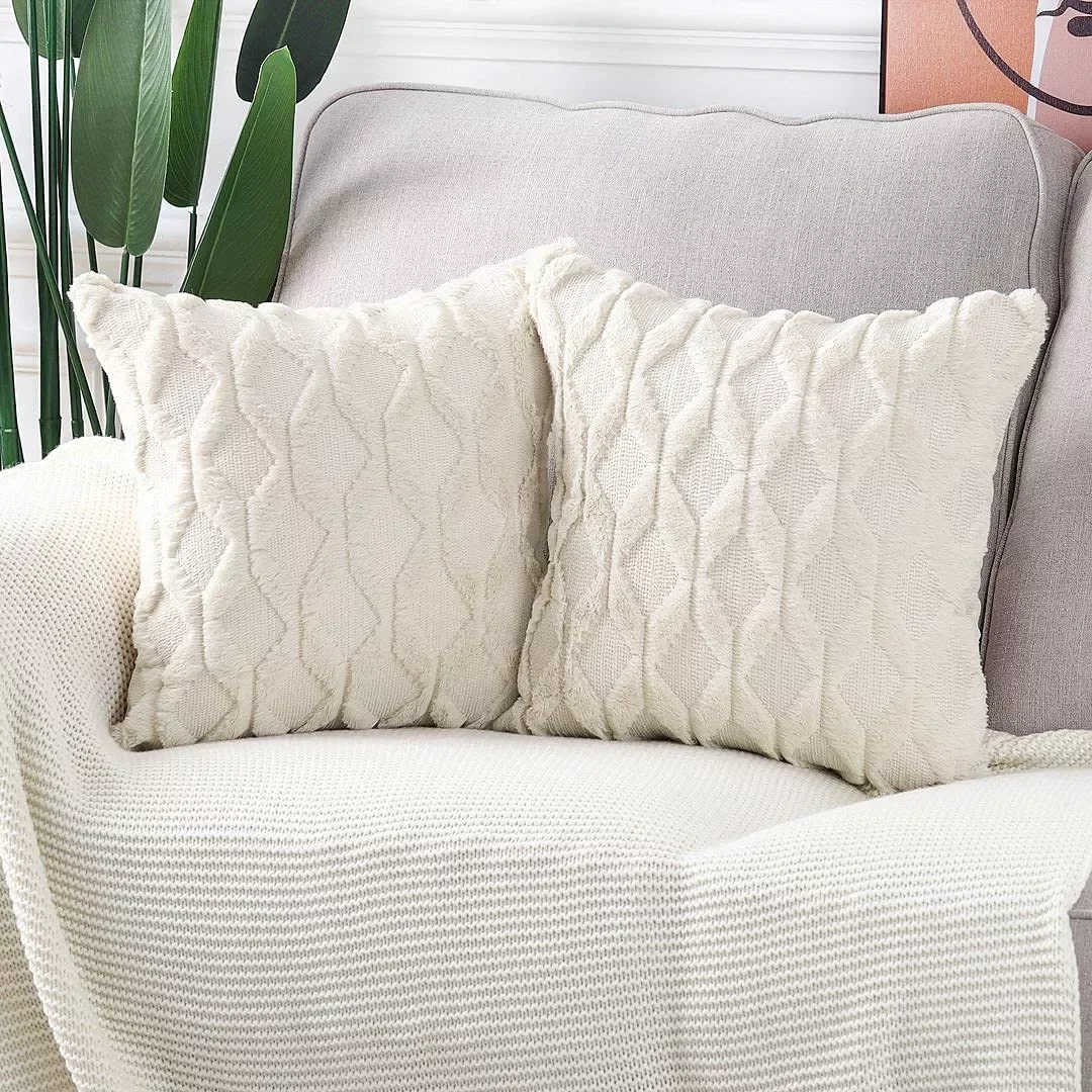 

Cover Plush Pillow Cover for Sofa Living Room Grometric Housse De Coussin 45*45 Decorative Pillows Nordic Home Decor