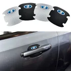 4 шт., защитные наклейки на дверную ручку автомобиля, из углеродного волокна