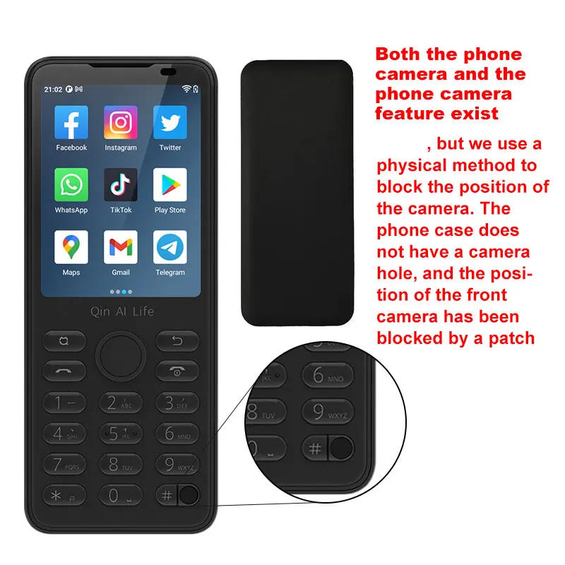 Qin F21 Pro Global Verison Playstore Smart Touch Screen Phone Wifi 5G+2.8 Inch 3GB + 32GB/4GB 64GB Bluetooth 5.0 No Camera Phone