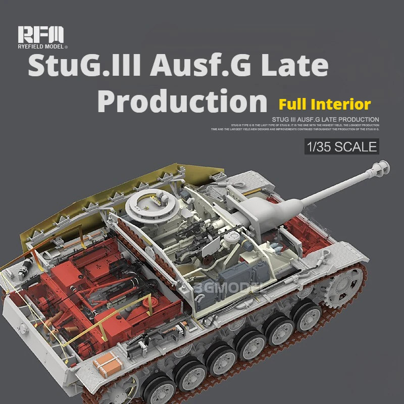 

Ryefield model RFM 1/35 assembling tank model kit RM-5088 StuG.III Ausf.G later Production full internal version