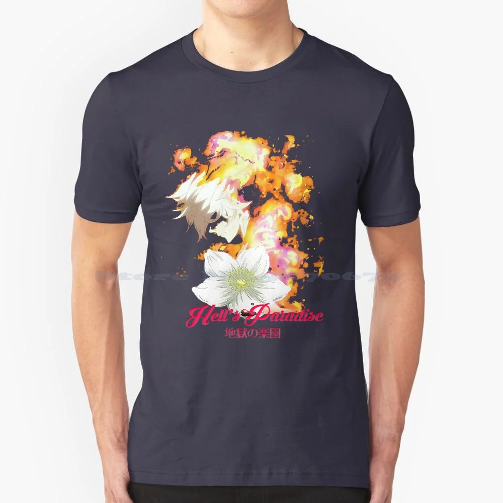 Аниме Манга из аниме Hell's Paradise everbloom'' футболка 100% хлопка габимару Юй Юзуриха