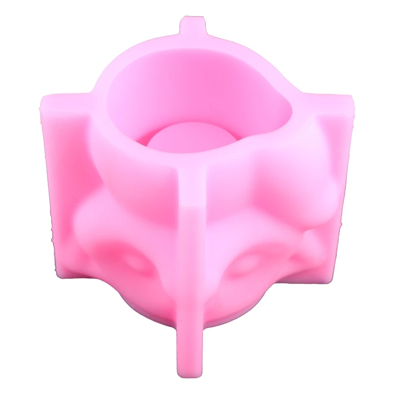 3D цветочный горшок с животными УФ-форма для эпоксидной смолы ваза суккулентов