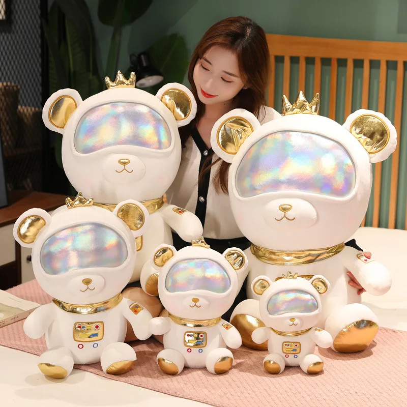 

Cute Plush Space Bear Teddy Doll Astronaut Spaceman Super Elastic Plush Toy Girl Sleeping Pillow Birthday Gift Bed Sofa Decor
