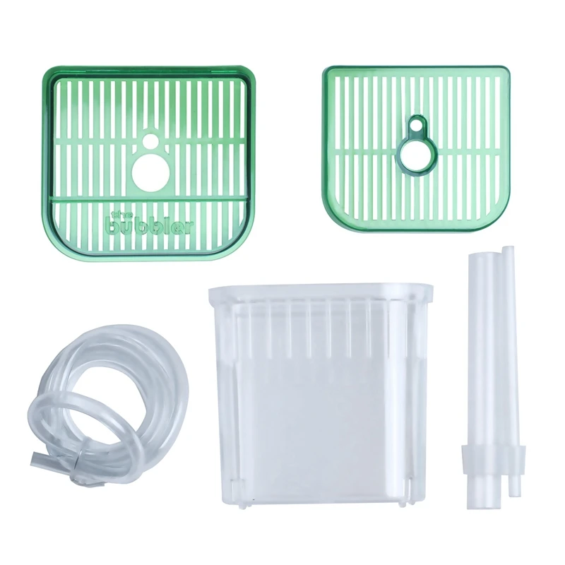 

6X Plastic Square Fish Tank Aquarium Filter Bottom Box Transparent Green