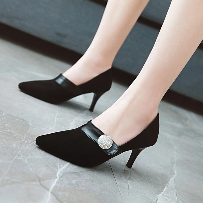 

BLXQPYT Zapatos De Mujer 2022 Women Pumps Thin High Heels Wedding Shoes Pointed Toe Designer Ladies Shoes Luxury Design 8-131