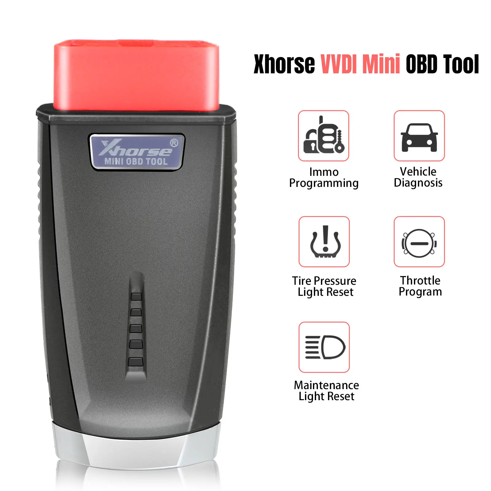 Инструмент Xhorse VVDI Mini OBD работает с приложением Key Tool Max/Xhorse