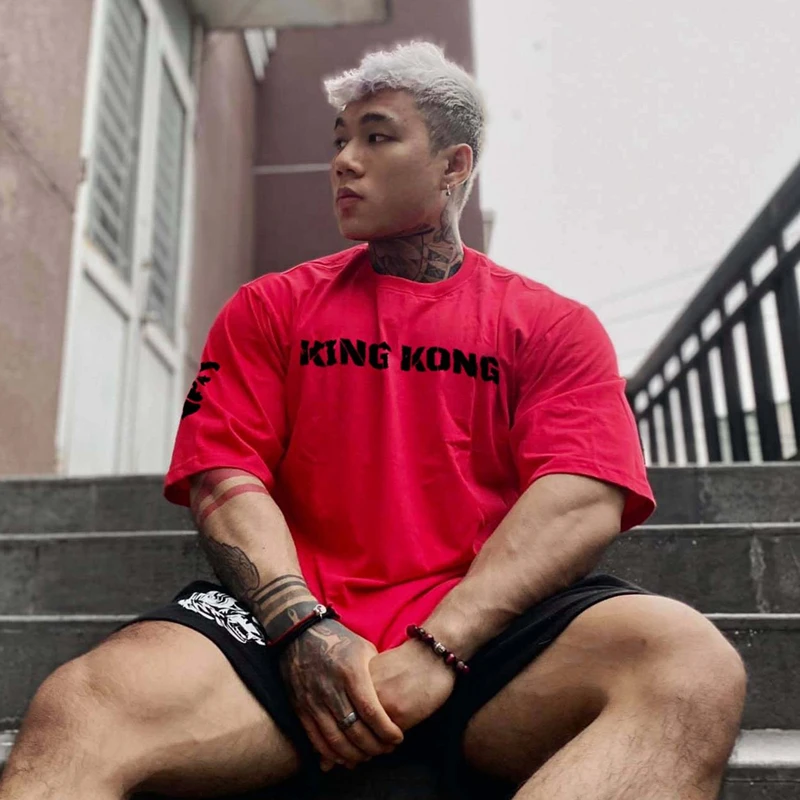 Мужская повседневная спортивная футболка с принтом Новинка лета 2022 мужские