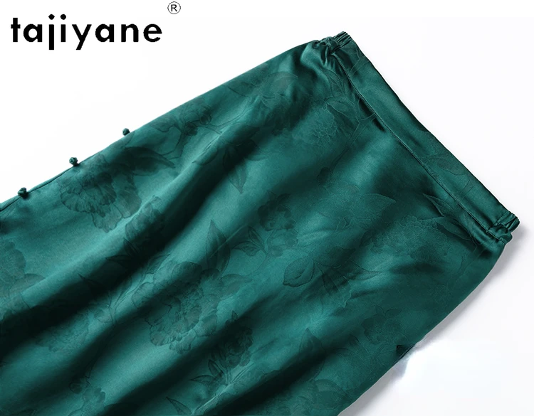 TAJIYANE 100% naturalny jedwab morwowy spódnice damskie letnia odzież damska 2024 nowości moda długa spódnica dla kobiet Готика