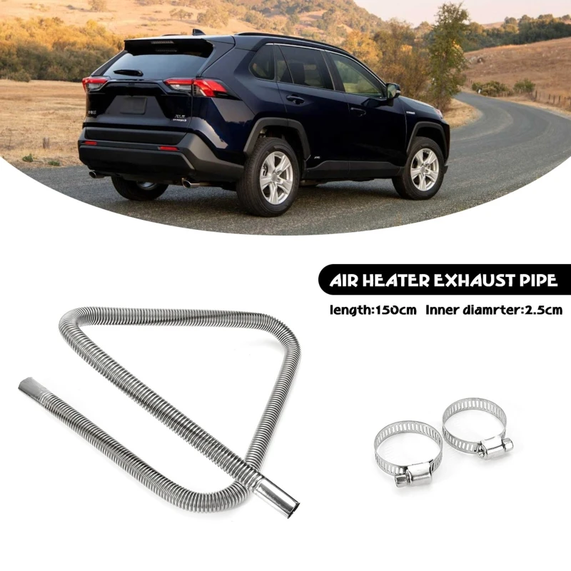 

Stainless Diameter Truck Car Boat Air Parking Heater Exhaust Pipe 150cm