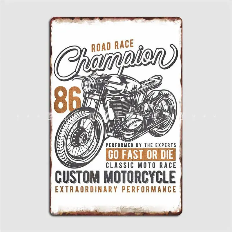 

Road Race Metal Plaque Poster Pub Designing Cinema Mural Painting Tin Sign Poster