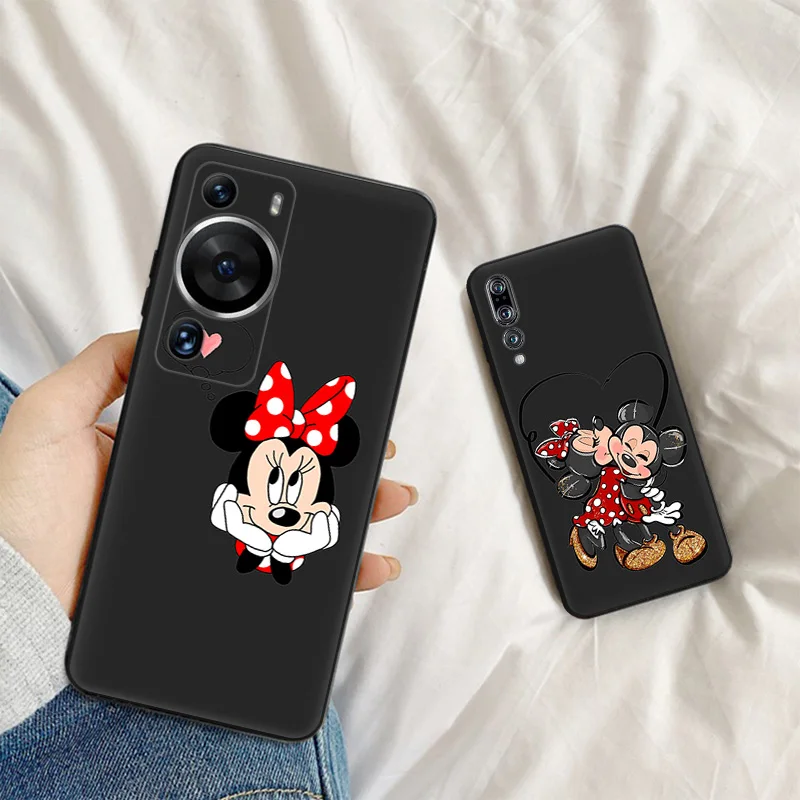 Силиконовый черный чехол для телефона Motorola G200 5G G30 G31 One Fusion милый умный с Минни