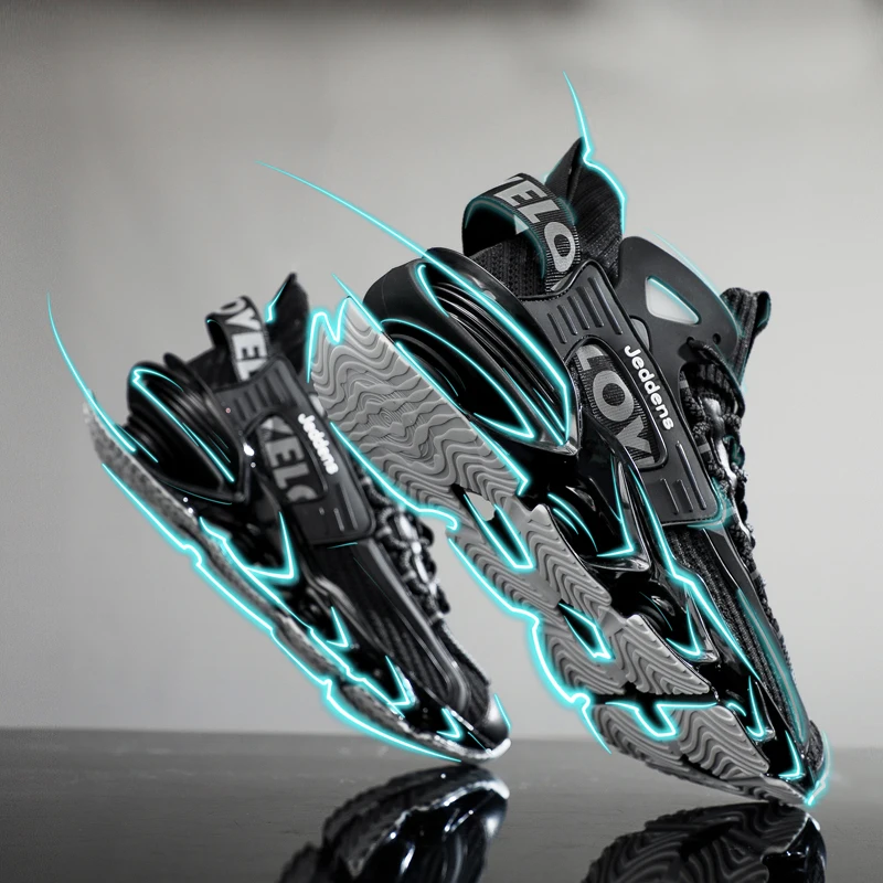 

High Top Men Blade Sneakers Men Casual Shoes Outdoor Breathable Mesh Running Shoes Designer Luxury White Shoes For Men