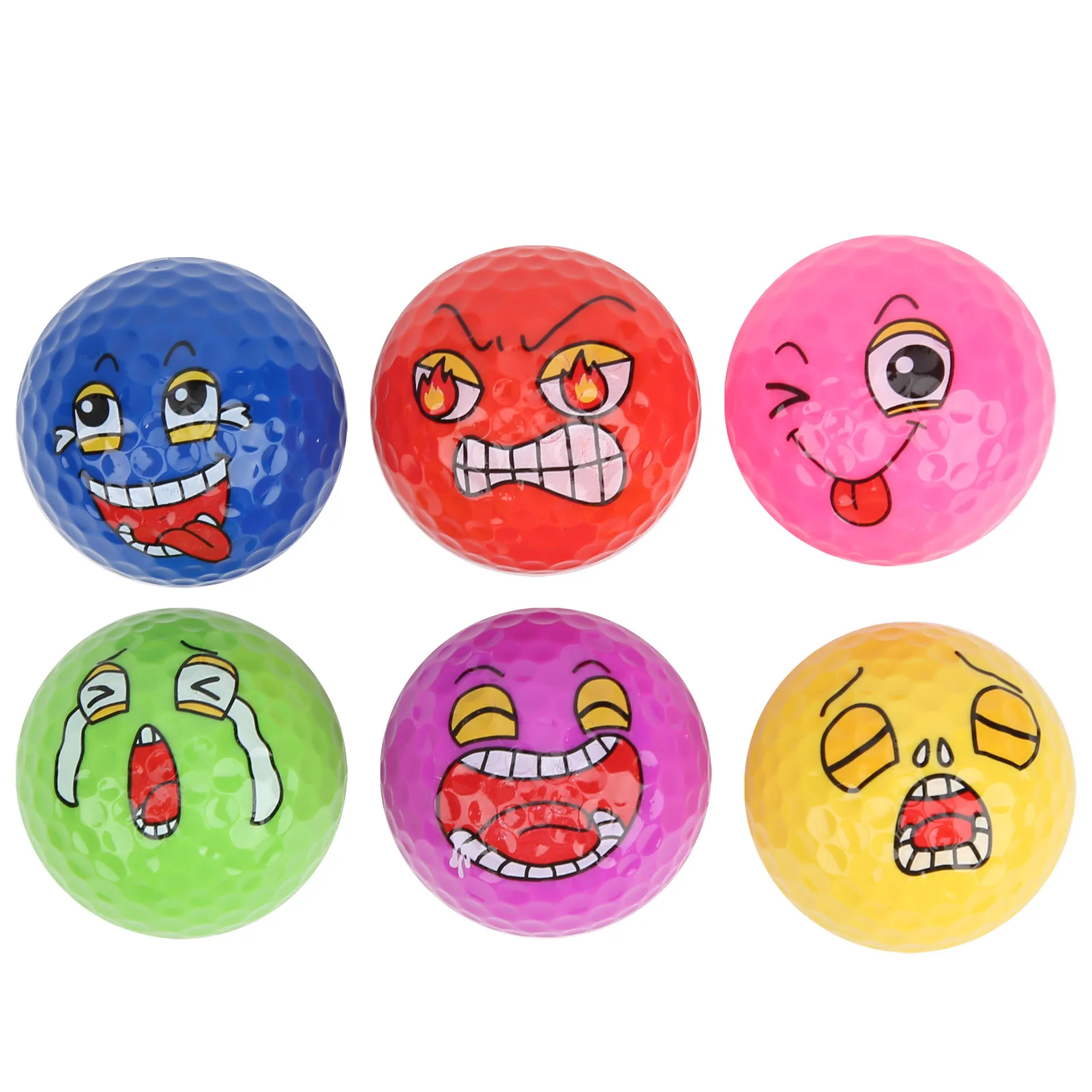 

6Pcs Mini Funny Golf Ball Children Training Balls Golfer Gifts for Golf Practice Play
