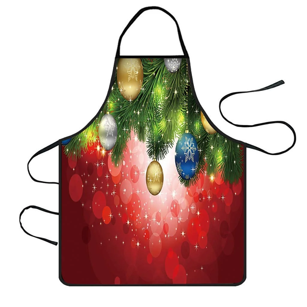 

Christmas Apron Family Cooking Aprons Unisex Kitchen Aprons Xmas Hats Snowflake Waterproof Baking Apron for Christmas