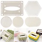 Шаблон для изготовления сумок сделай сам, органайзер для нитей из натурального дерева, корзина для вышивки крестиком, основание для вязания крючком, 2 шт.компл.