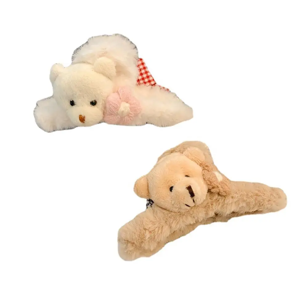 Бутик милый бант плюшевый медведь заколка для волос задняя головка акула зажим