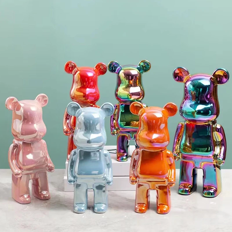 

Nordic Home Decoration Creative Crafts Violent Bear Sculpture Figurines for Interior Light Luxury Living Room Desk Accessories
