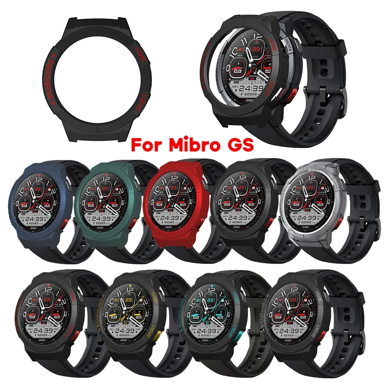 

PC Protective Case Frame Screen Protector Cover for Mibro GS Smart Watch Protective Shell Bumper Cover Protection Sleeve Housing