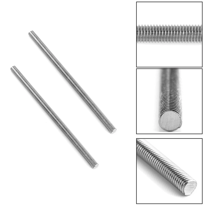

_ Полностью резьбовой стержень, 2 упаковки, 304 нержавеющая сталь, правая резьба для анкерных болтов, зажимов, вешалки