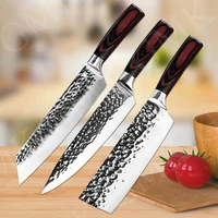kitchen knives set professional chef knives meat cleaver cooking tools vegetable cutter slicer handmade