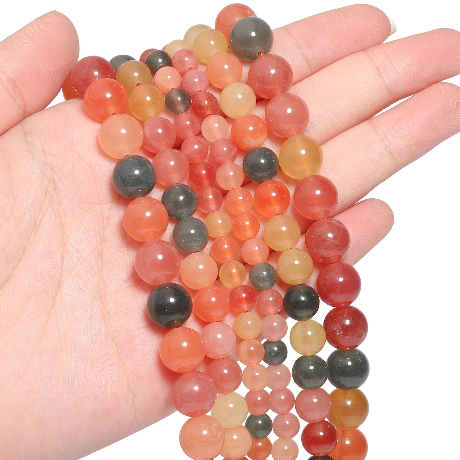 6 мм 8 10 разноцветные бусины из нефритового камня Handmde DIY натуральный браслет