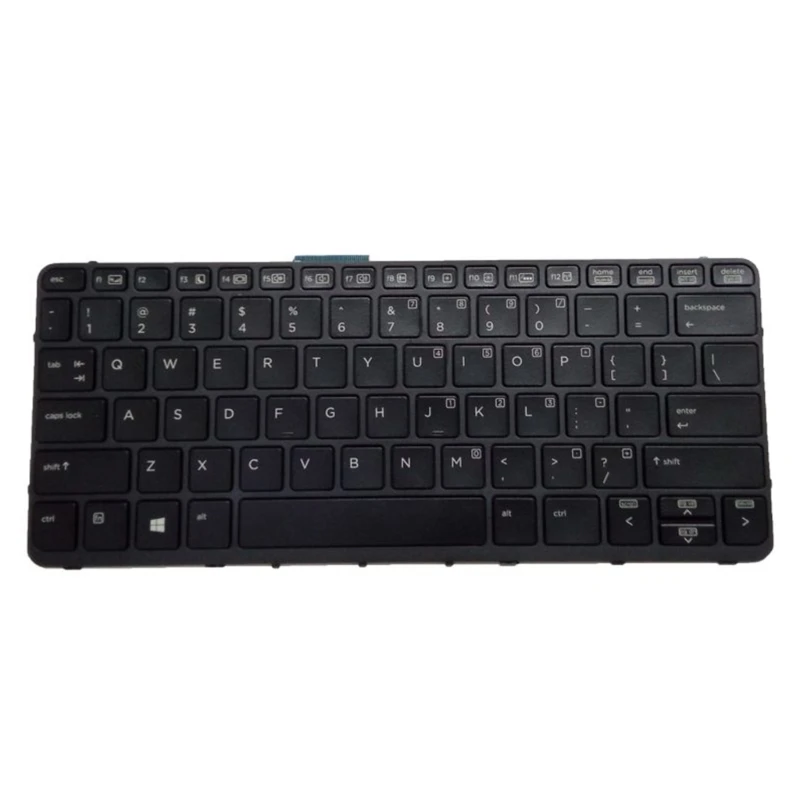 

Черная клавиатура с американской подсветкой для ноутбука hp Pro X2 612 G1, черная клавиатура для ноутбука с заменой рамки с подсветкой