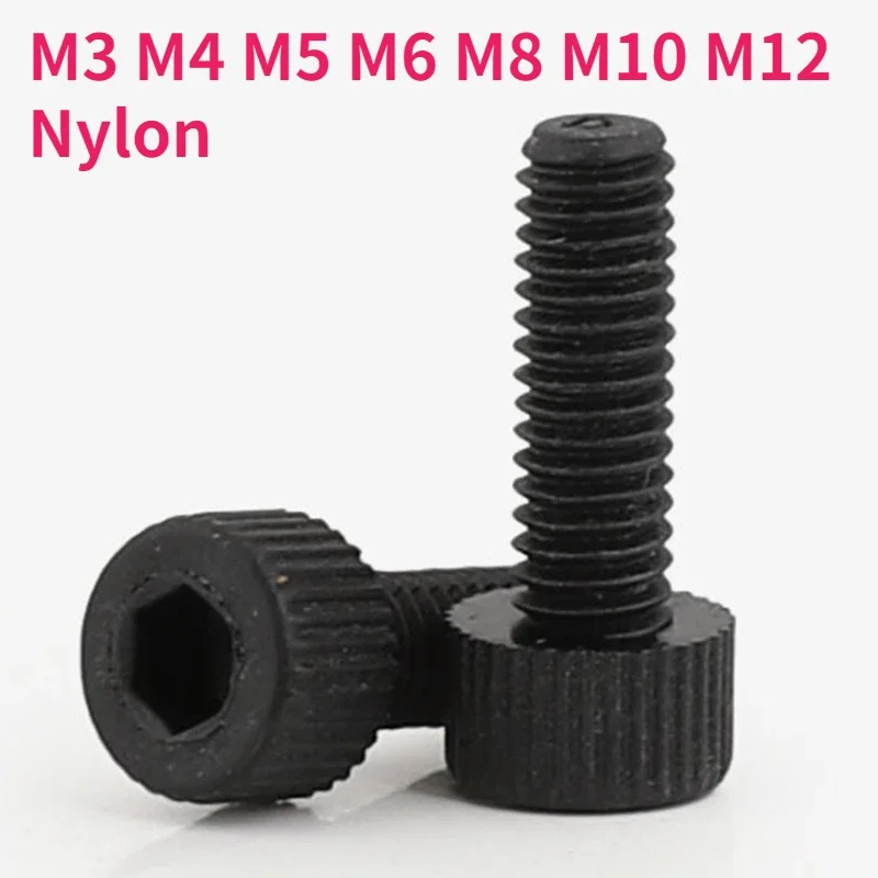 

Черные нейлоновые болты с шестигранной головкой M3-M12 для изоляции