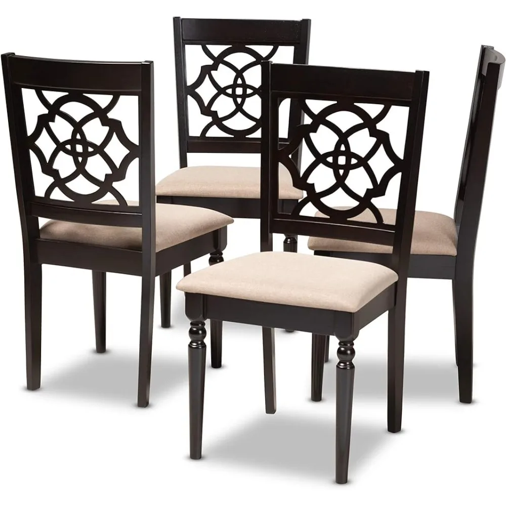 

Стул обеденный из эспрессо с мягкой обивкой из песчаной ткани