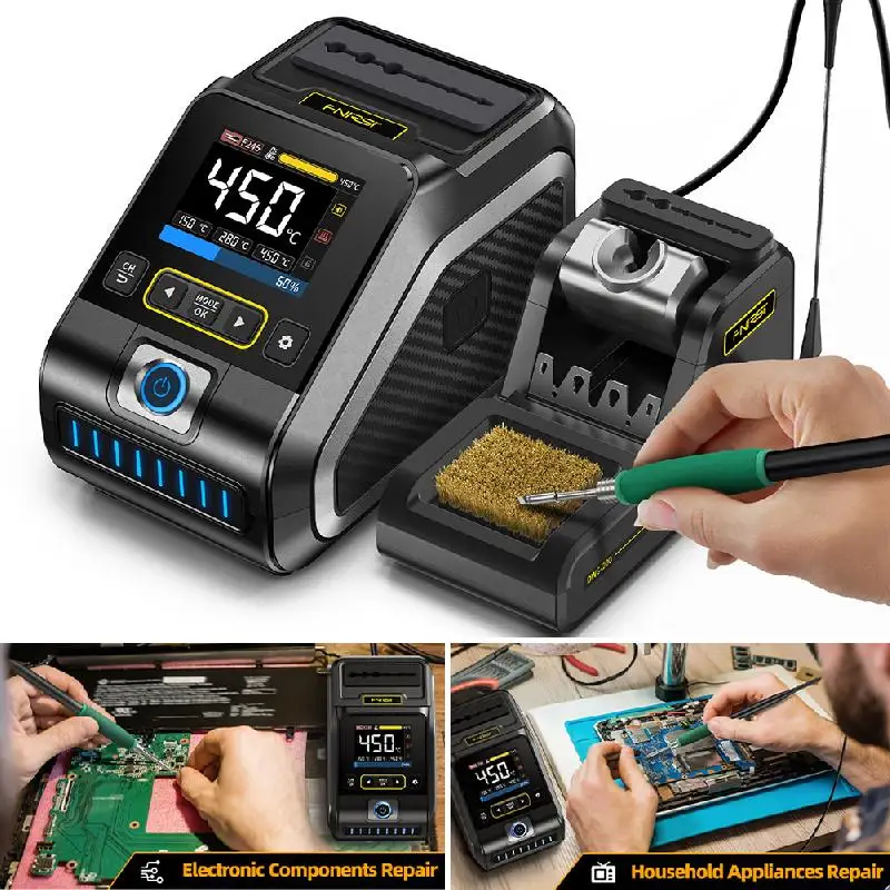 FNIRSI DWS-200 200 Вт паяльная станция C210/C245 ручка с пайкой рука помощи электронный