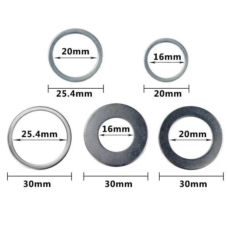 Регулируемое кольцо 16/20/25, 4/30 мм, редукторное кольцо, шайба преобразования TCT, режущий диск, конверсионное кольцо
