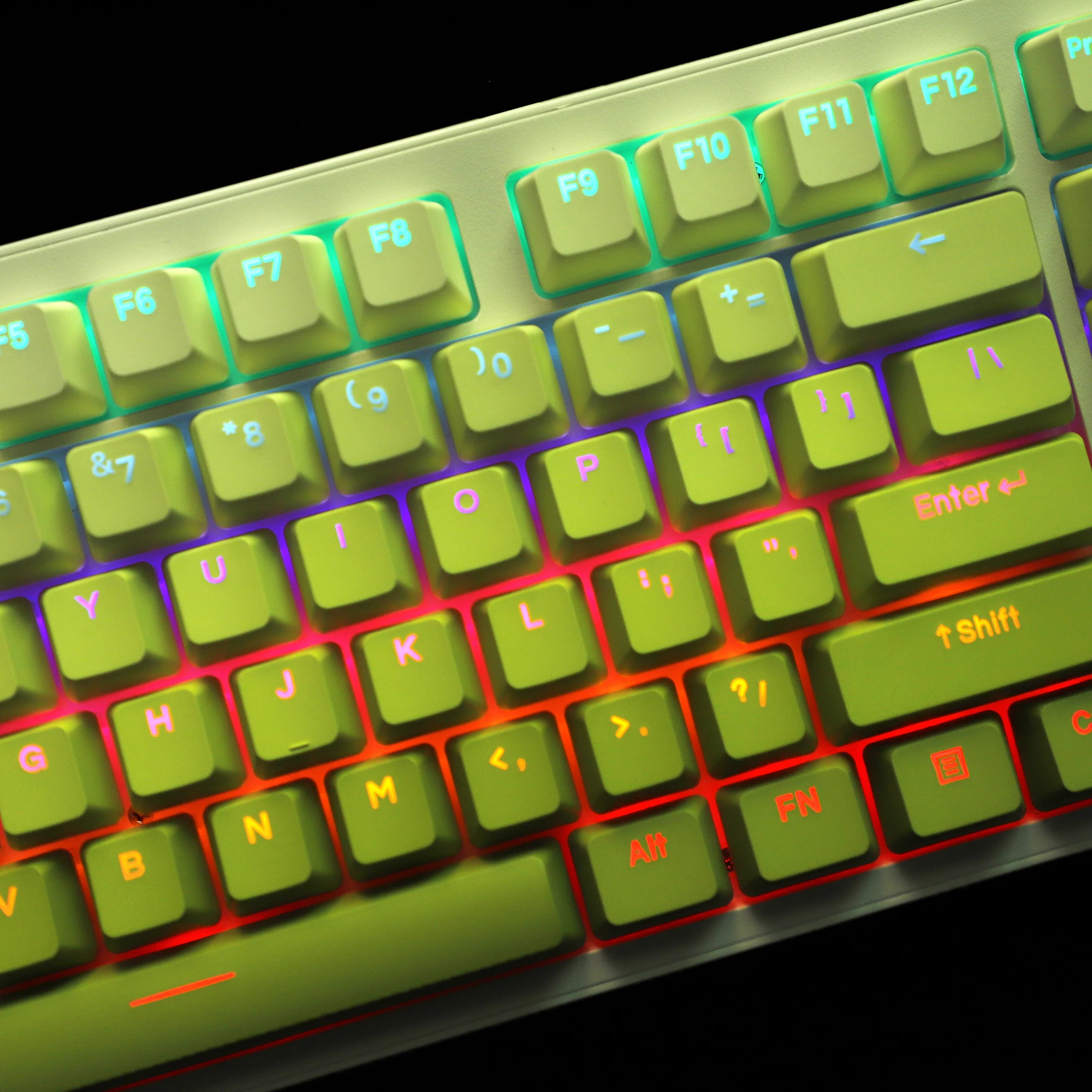 122 YMDK Lemon колпачки для клавиш с двойной подсветкой PBT OEM профиль колпачок