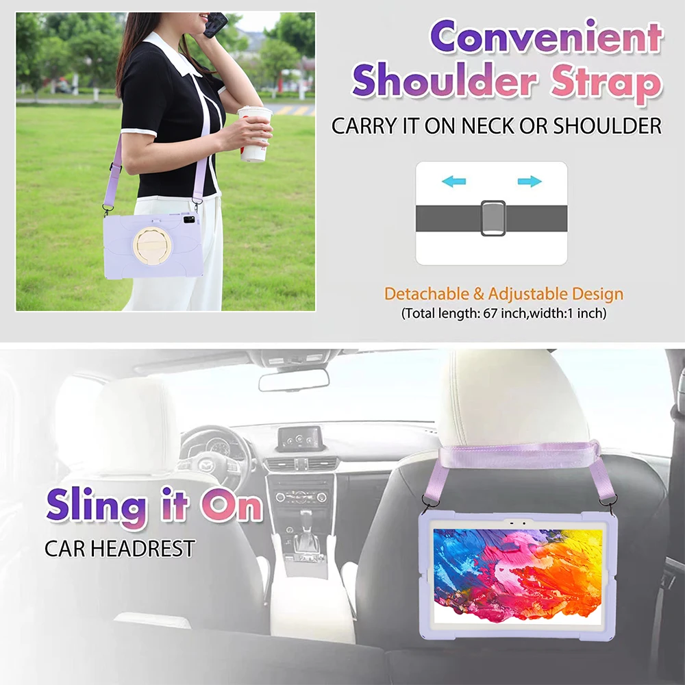 

For NEW Samsung Galaxy Tab S8 Plus S7 FE LTE 12.4" PLUS 360 Rotating Case for Samsung Tab S8 S7 11 2022 S6 Lite 10.4'' P610 P613