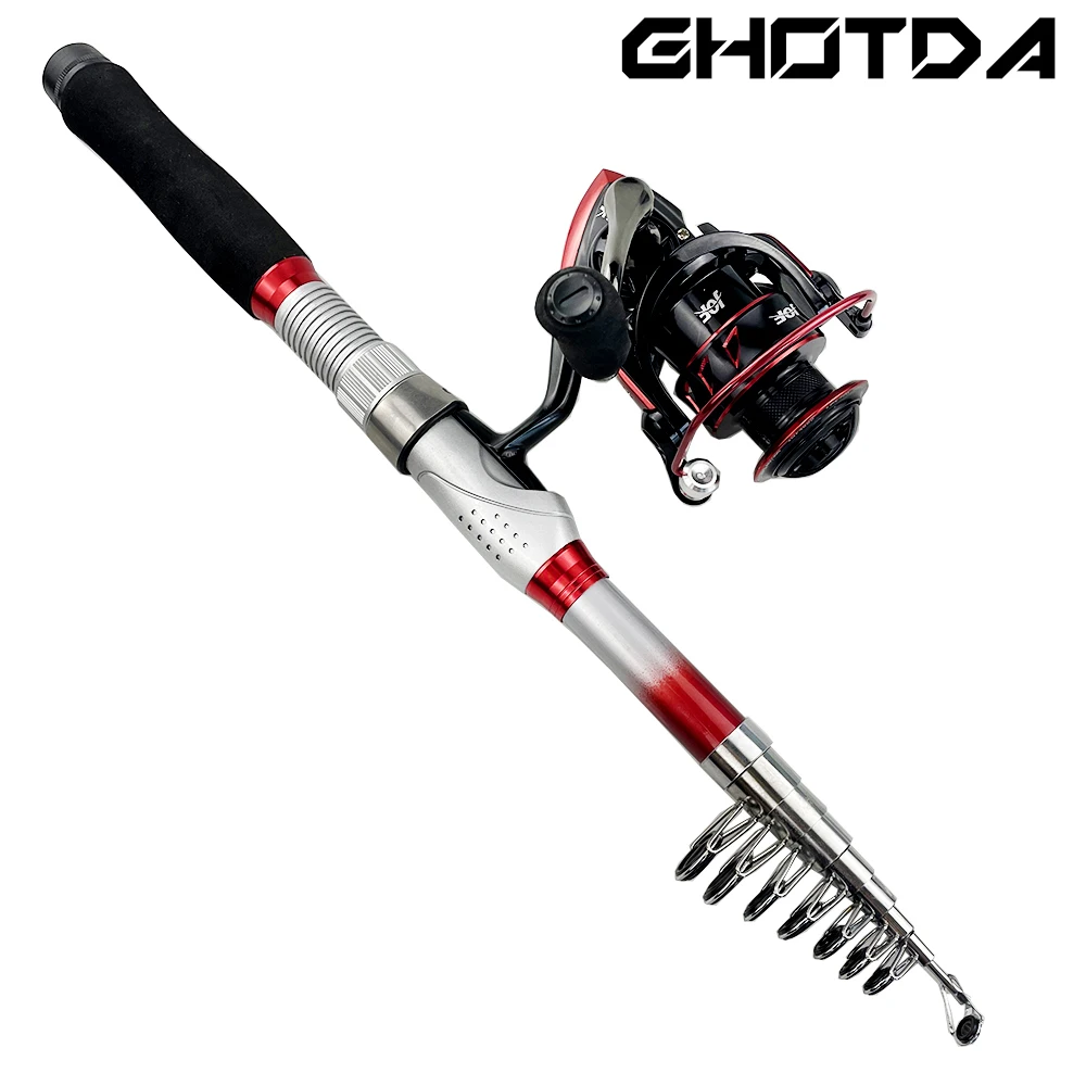 

Ghotda Carbon Telescopic Carp Fishing Rod 1.8-3.6m Sets UltraLight Fishing Rod Spinning Fishing Reel Set 2000-5000Series