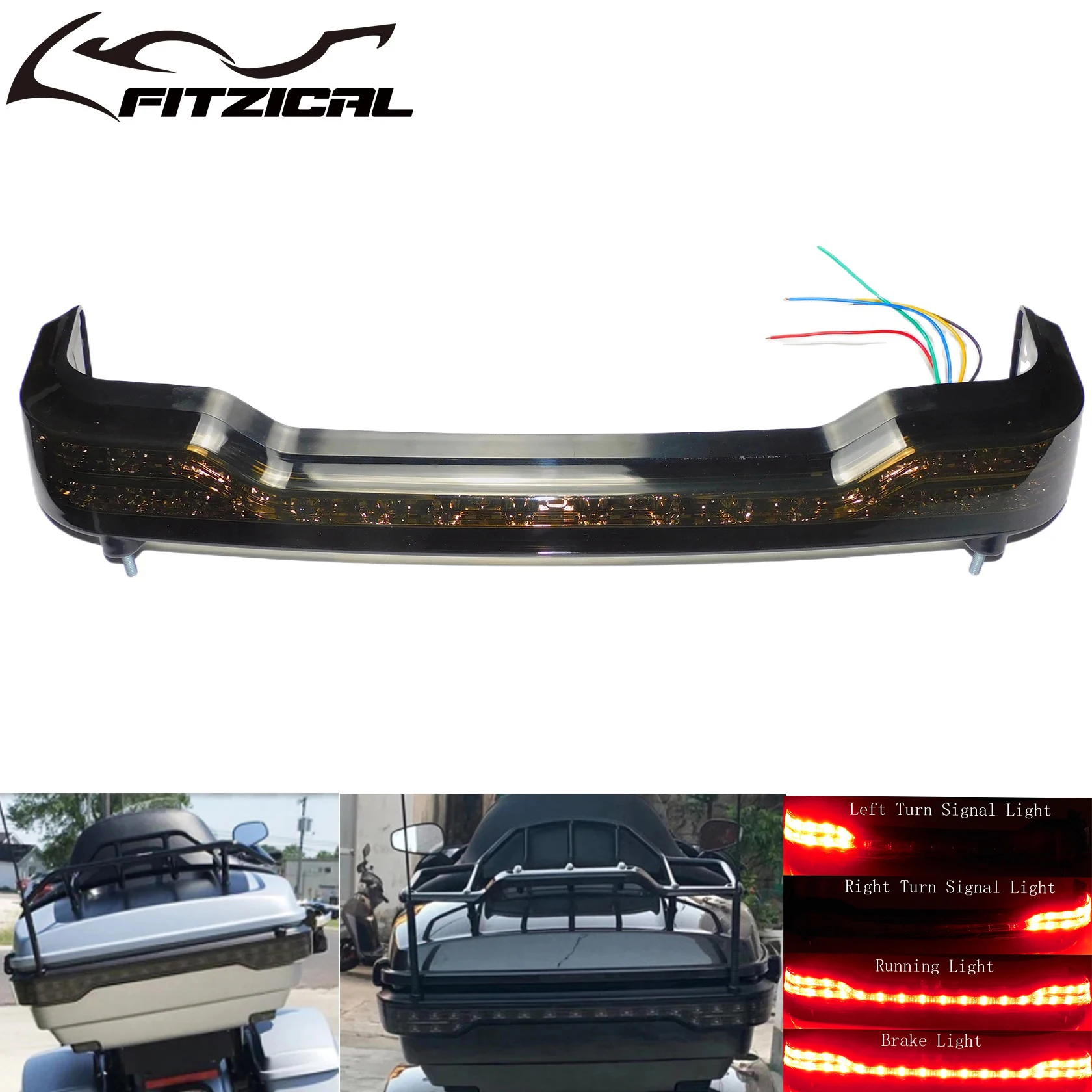 Задний Чехол для мотоцикла задняя крышка тормоза дымовая линза Harley Touring Electra Glide