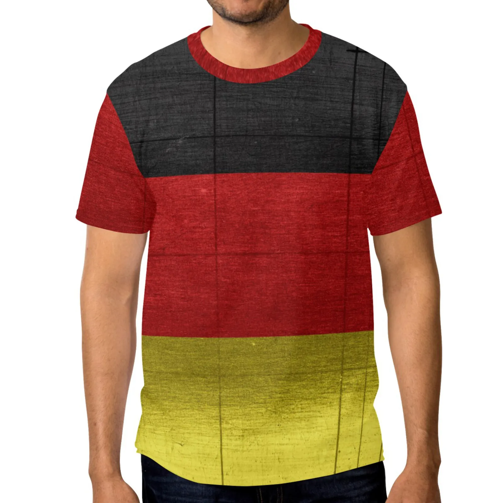 Футболка мужская летняя с 3D-принтом полиэстер короткий рукав стиль хип-хоп панк