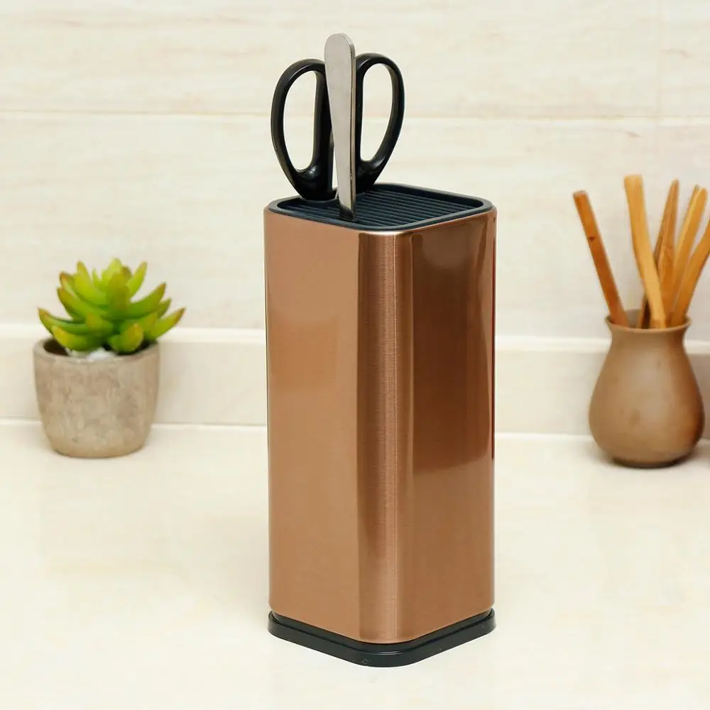 

Stainless Steel Knives Holder Block Kitchen Cookware Cutlery Storage Organizer
