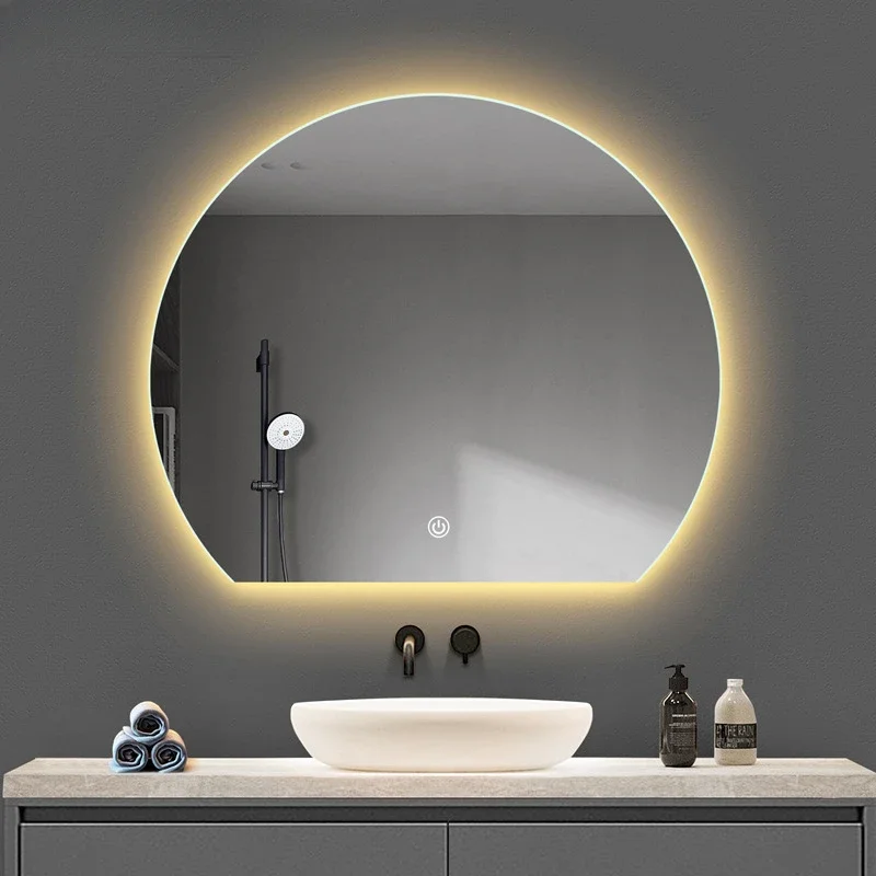 Полукруговой туалетный столик от производителя Bolun, настенное освещение для ванной комнаты, умное зеркало для ванной комнаты